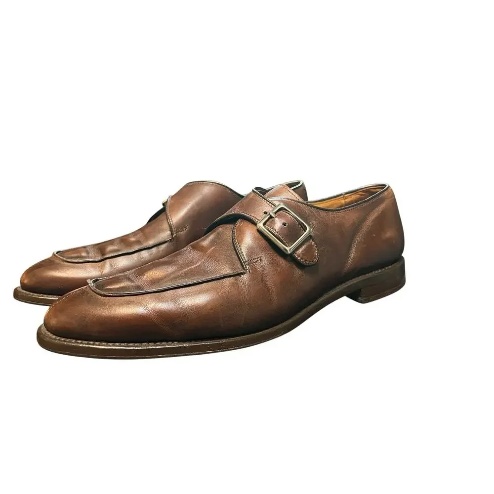Allen Edmonds Thayer Mens Sz 11.5 D Brown USA Dress Shoes Buckle